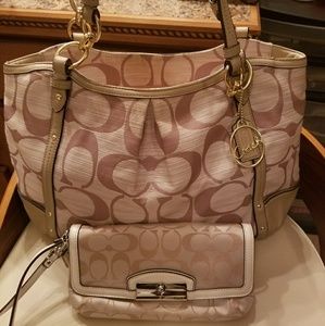 COACH Shoulder Bag with matching wristlet